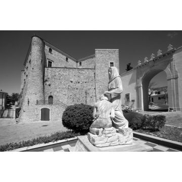 Lais Puzzle - Montemiletto (Avellino, Italien) - Schloss Leonessa in schwarz weiß - 2.000 Teile