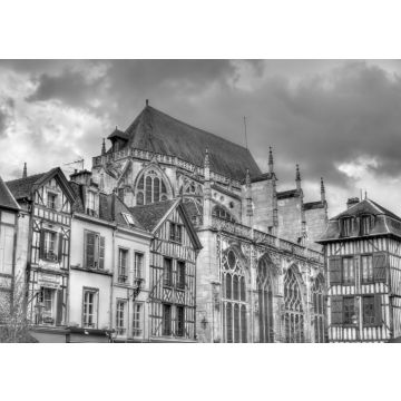 Lais Puzzle - Traditionelle Häuser in Troyes, Frankreich in schwarz weiß - 500, 1.000 & 2.000 Teile