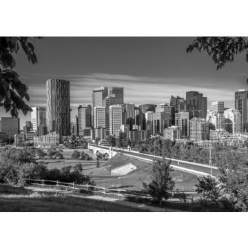 Lais Puzzle - Die Skyline von Calgary an einem schönen sonnigen Tag in schwarz weiß - 500, 1.000 & 2.000 Teile