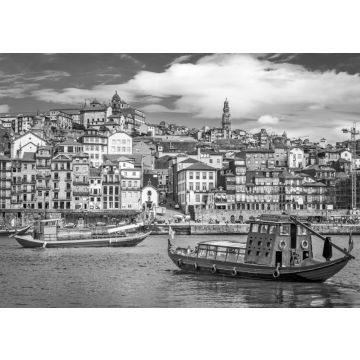 Lais Puzzle - Porto, Portugal Skyline in schwarz weiß - 500, 1.000 & 2.000 Teile