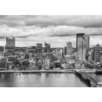 Lais Puzzle - Stadtbild von Pittsburgh mit dem Ohio River in schwarz weiß - 500, 1.000 & 2.000 Teile
