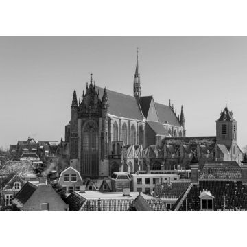 Lais Puzzle - Stadtbild der Hooglandse kerk (Kirche) in Leiden, Niederlande, im Winter in schwarz weiß - 500, 1.000 & 2.000 Teile