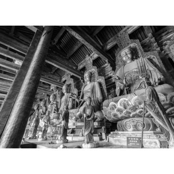 Lais Puzzle - Dafo-Tempel, Liaoning, China in schwarz weiß - 1.000 Teile