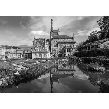 Lais Puzzle - Palast von Bussaco. Coimbra. Portugal in schwarz weiß - 1.000 Teile