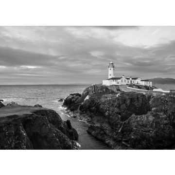 Lais Puzzle - Fanad Head in Donegal, Irland mit Leuchtturm bei Sonnenuntergang in schwarz weiß - 500, 1.000 & 2.000 Teile