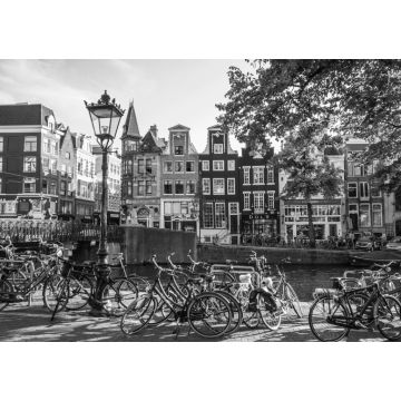 Lais Puzzle - Das schöne Grachtenviertel in Amsterdam - der perfekte Ort zum Entspannen in schwarz weiß - 1.000 Teile