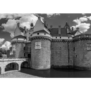 Lais Puzzle - Schloss der Herzöge der Bretagne (Chateau des Ducs de Bretagne) in Nantes, Frankreich in schwarz weiß - 500, 1.000 & 2.000 Teile