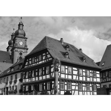 Lais Puzzle - Alstadt Amorbach in schwarz weiß - 500, 1.000 & 2.000 Teile