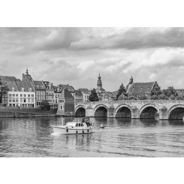 Lais Puzzle - Schöne Aussicht auf das Maastrichter Flussufer in schwarz weiß - 500, 1.000 & 2.000 Teile