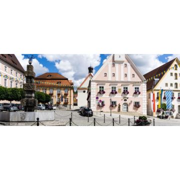 Lais Puzzle - Rathaus und Marktplatz in Gredingen Bayern, Panorama - 2.000 Teile