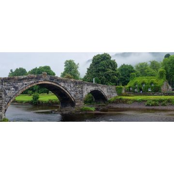 Lais Puzzle - Alte Brücke, Conwy, Wales, Panorama - 2.000 Teile
