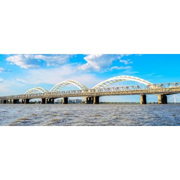 Lais Puzzle - Songhua-Fluss- und Binzhou-Eisenbahnbrücke, Harbin, Heilongjiang, China, Panorama - 2.000 Teile