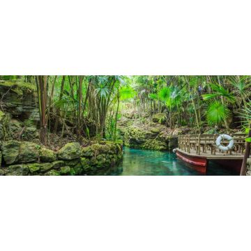 Lais Puzzle - Blauer Fluss in Xcaret, Mexiko, Panorama - 2.000 Teile