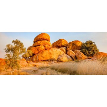Lais Puzzle - Karlu Karlu, auch bekannt als The Devil's Marbles, ist ein beliebtes Ziel für Reisende im australischen Outback. Die Devil's Marbles befinden sich im Red Centre des Northern Territory, Australien, Panorama - 2.000 Teile