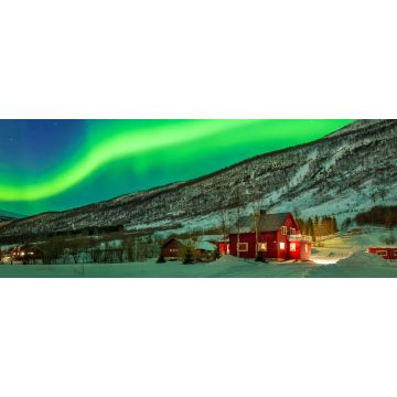 Lais Puzzle - Nordlicht über Dorf in Norwegen, Panorama - 2.000 Teile