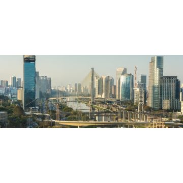 Lais Puzzle - Blick auf die Avenida Marginal Pinheiros, den Fluss Pinheiros und die Skyline der Stadt Sao Paulo, Brasilien, Panorama - 2.000 Teile
