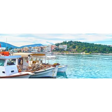 Lais Puzzle - Landschaft von Chalkis Euböa Griechenland - Chalkida verrücktes Wasserphänomen Symbol, Panorama - 2.000 Teile