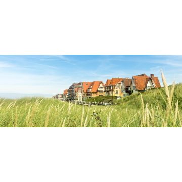 Lais Puzzle - Küstenlinie in Belgien mit Dünen und typischen Häusern, Panorama - 2.000 Teile