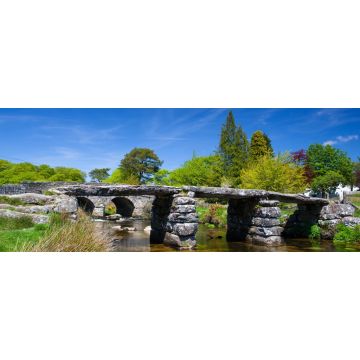 Lais Puzzle - Die alte Klappbrücke bei Postbridges Devon, England, Panorama - 2.000 Teile