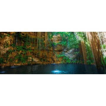 Lais Puzzle - Durchdringende Sonnenstrahlen am Cenoteneingang von Ik-Kil, Mexiko, Panorama - 2.000 Teile