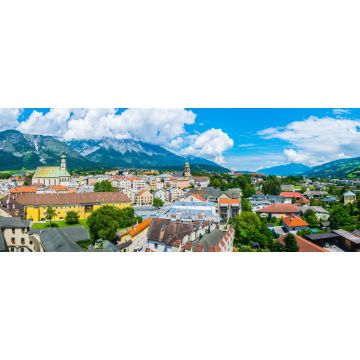 Lais Puzzle - Luftaufnahme der Stadt Hall in Tirol in Österreich von der Spitze der Burg Hasegg, Panorama - 2.000 Teile