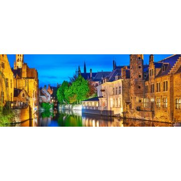 Lais Puzzle - Brügge. Kanal Rozenhoedkaai Blick auf das Haus Perez de Malvenda, Panorama - 2.000 Teile