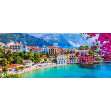 Lais Puzzle - Kefalonia, Griechenland. Buntes Dorf Assos auf Kefalonia, Griechenland, Panorama - 2.000 Teile