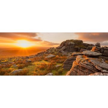 Lais Puzzle - Sonnenuntergang von King's Tor Dartmoor Devon, England, Panorama - 2.000 Teile