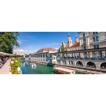 Lais Puzzle - Ljubljana / Slowenien mit Fluss Ljubljanica, Panorama - 2.000 Teile
