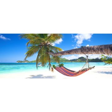 Lais Puzzle - Tropischer Strand mit Palmen und Hängematte, Panorama - 2.000 Teile