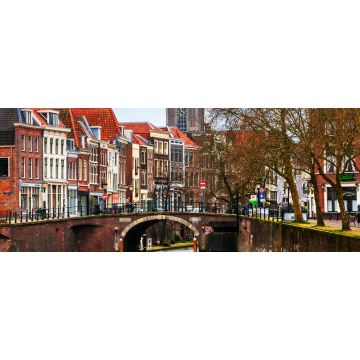 Lais Puzzle - Blick auf die Altstadt mit Dom-Turm in Utrecht, Niederlande während der bewölkten Tag, Panorama - 2.000 Teile