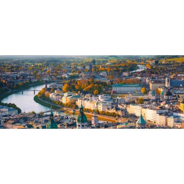 Lais Puzzle - Panoramablick der historischen Stadt Salzburg mit Salzach Fluss in schönem Sonnenuntergang, Salzburger Land, Österreich, Panorama - 2.000 Teile