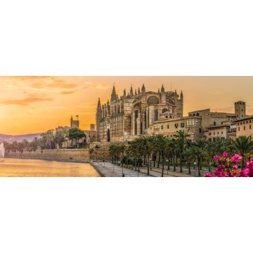 Lais Puzzle - Landschaft mit Kathedrale La Seu im Sonnenuntergang, Palma de Mallorca, Balearen, Spanien, Panorama - 2.000 Teile