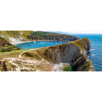 Lais Puzzle - Lulworth Bucht in der Landschaft, England, Panorama - 2.000 Teile