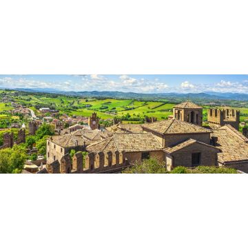 Lais Puzzle - Mittelalterliche Dorfansicht Gradara von Schloss, Pesaro und Urbino, Markenregion, Italien, Panorama - 2.000 Teile