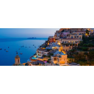 Lais Puzzle - Positano, Amalfiküste, Kampanien, Sorrento, Italien. Blick auf die Stadt und das Meer in einem Sommer Sonnenuntergang, Panorama - 2.000 Teile