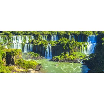 Lais Puzzle - Argentinien - Misiones - Iguazu-Wasserfälle - Der beeindruckende Panoramablick auf die argentinische Seite der Iguazu-Wasserfälle und die Bäche, die in den Parana-Fluss fließen, von der brasilianischen Seite aus, Panorama - 2.000 Teile