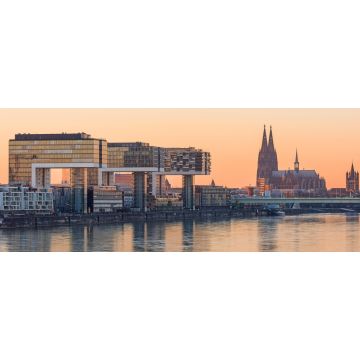 Lais Puzzle - Blick auf Kranhäuser und Dom bei Sonnenuntergang, Deutschland, Panorama - 2.000 Teile
