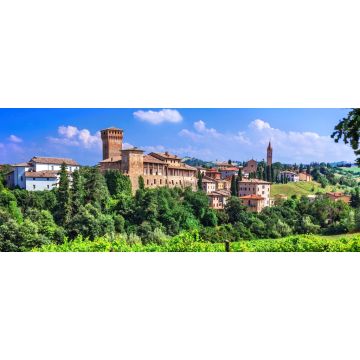 Lais Puzzle - Romantische Weinstraße mit mittelalterlichen Schlössern in Italien. Region Emilia Romagna, Dorf Levizzano, Panorama - 2.000 Teile