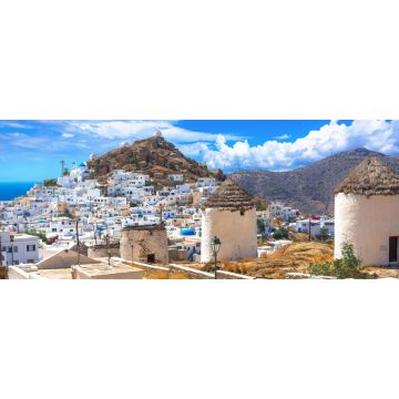 Lais Puzzle - Traditionelle Häuser, Windmühlen, Kirchen und Esel auf der Insel Ios, Kykladen, Griechenland, Panorama - 2.000 Teile