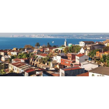 Lais Puzzle - Luftaufnahme von Valparaiso und Las Carmelitas Kirchturm vom Mirador Camogli Aussichtspunkt - Valparaiso, Chile, Panorama - 2.000 Teile