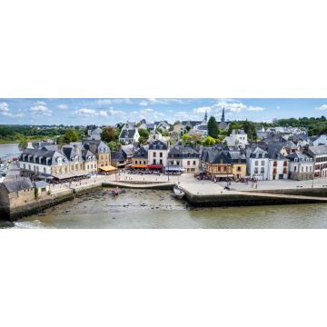 Lais Puzzle - Auray - Hafen von Saint-Goustan. Panoramablick auf den alten Stadtkern. Bretagne, Frankreich , Panorama - 2.000 Teile