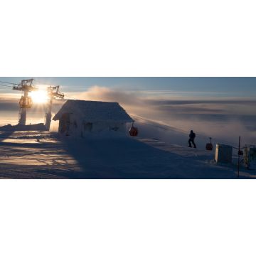 Lais Puzzle - Sonnenuntergang über dem Skigebiet åre in Nordschweden, Panorama - 2.000 Teile