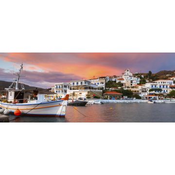 Lais Puzzle - Das Dorf Batsi an der Küste der Insel Andros in Griechenland, Panorama - 2.000 Teile