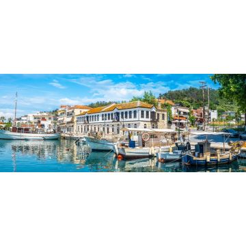 Lais Puzzle - Alter Hafen in Limenas, Hauptstadt und Haupthafen der Insel Thasos, Griechenland, Panorama - 2.000 Teile