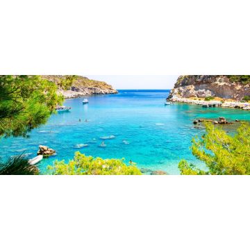 Lais Puzzle - Die malerische Anthony Quinn Bucht auf der Insel Rhodos, Mittelmeer, Griechenland, Panorama - 2.000 Teile