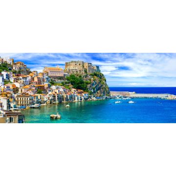 Lais Puzzle - schöne Strände und Städte von Kalabrien - Scilla. Italienische Sommerferien, Panorama - 2.000 Teile