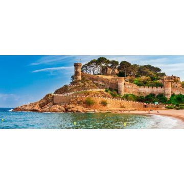 Lais Puzzle - Seelandschaft Badia Bucht in Tossa de Mar in Girona, Katalonien, Spanien. Alte mittelalterliche Burg mit schönem Sandstrand und klarem blauem Wasser, Panorama - 2.000 Teile
