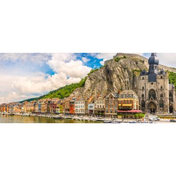 Lais Puzzle - Panoramablick auf das Maasufer mit Häusern und der Kirche Mariä Himmelfahrt in Dinant - Belgien, Panorama - 2.000 Teile
