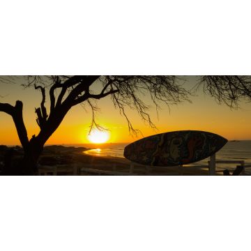 Lais Puzzle - Sonnenuntergang und Surfbrett in Lobitos, Peru, Panorama - 2.000 Teile